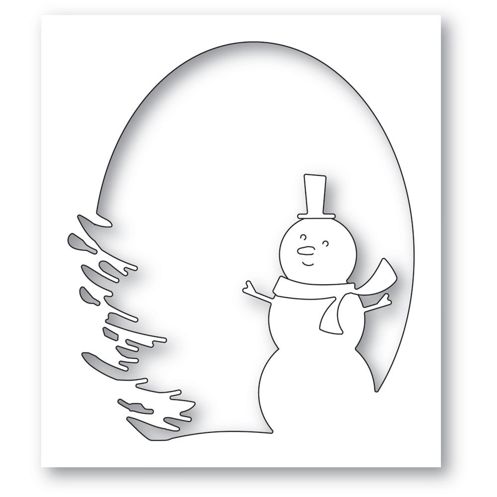 Memory Box Stanzschablone - 94608 Oval Snowman Collage 