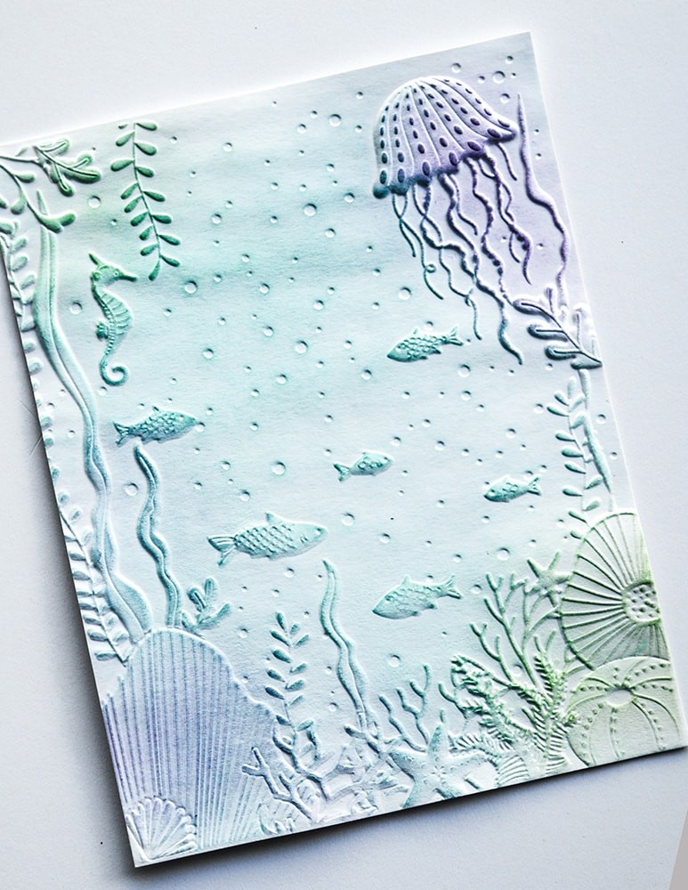 Memory Box 3D Prägeschablone - Underwater 3D Embossing Folder