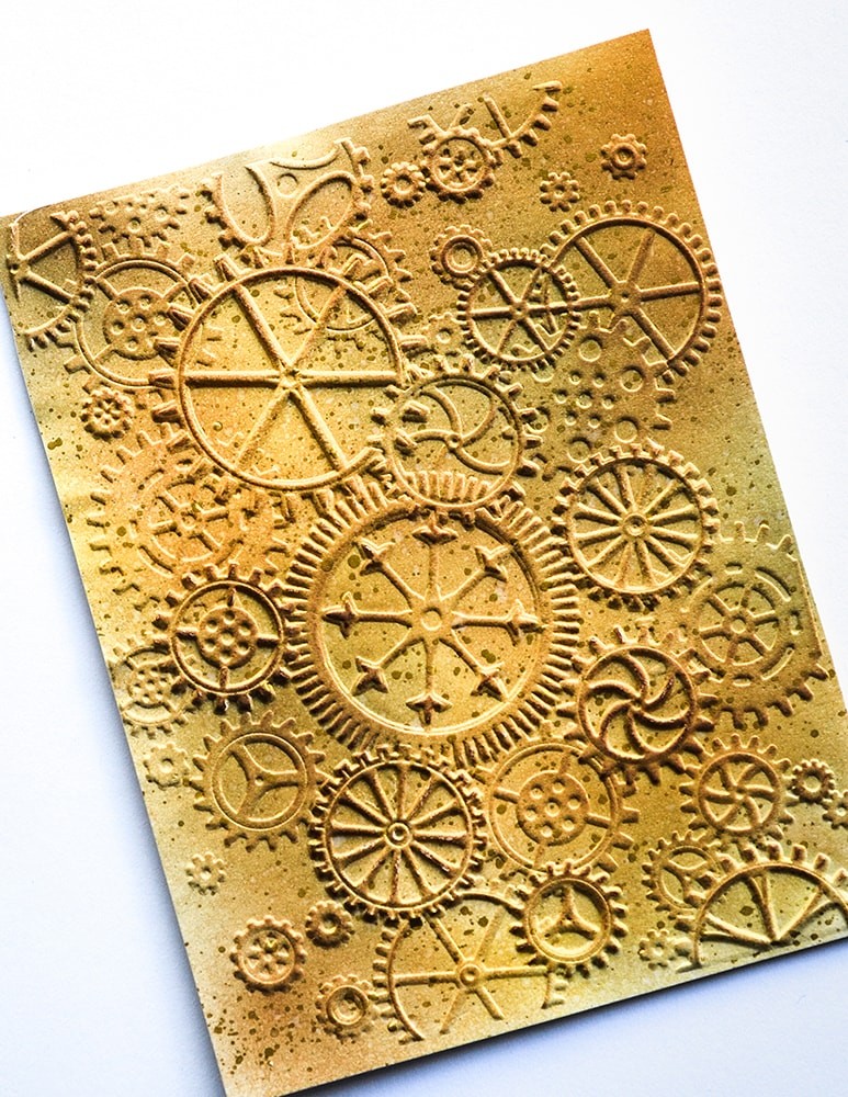 Memory Box 3D Prägeschablone - Put It in Gear 3D Embossing Folder
