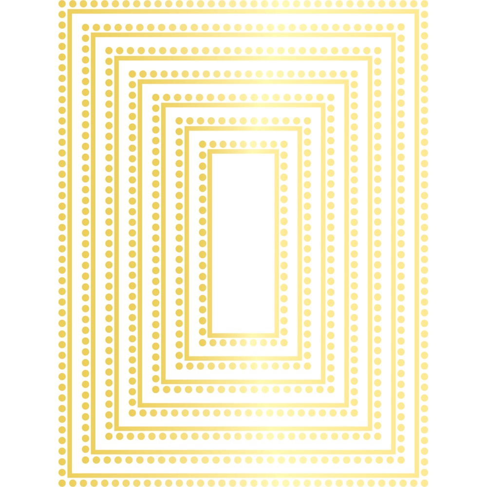 Memory Box Hot Foil Plate - Rectangle Dot Border Foil Plate