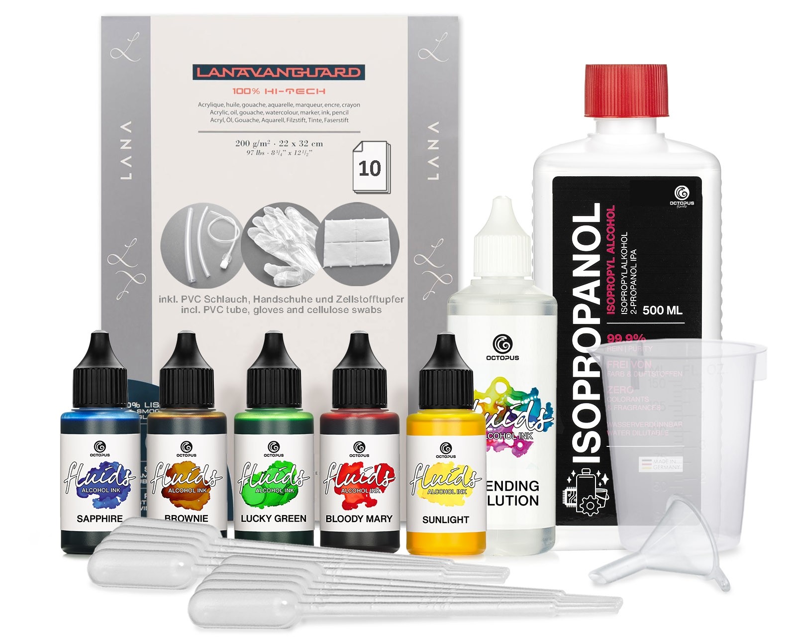 Octopus Fluids Alcohol Ink Starter Set CIRCLE