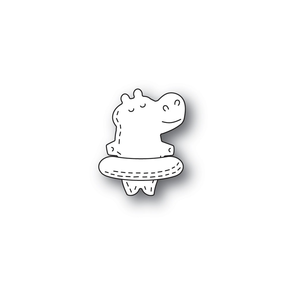 Poppy Stamps Stanzschablone - Whittle Floating Hippo