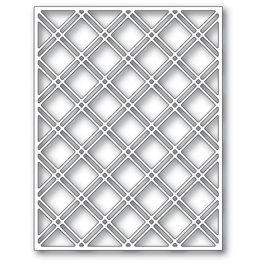 Poppy Stamps Stanzschablone - Double Diamond Lattice Plate