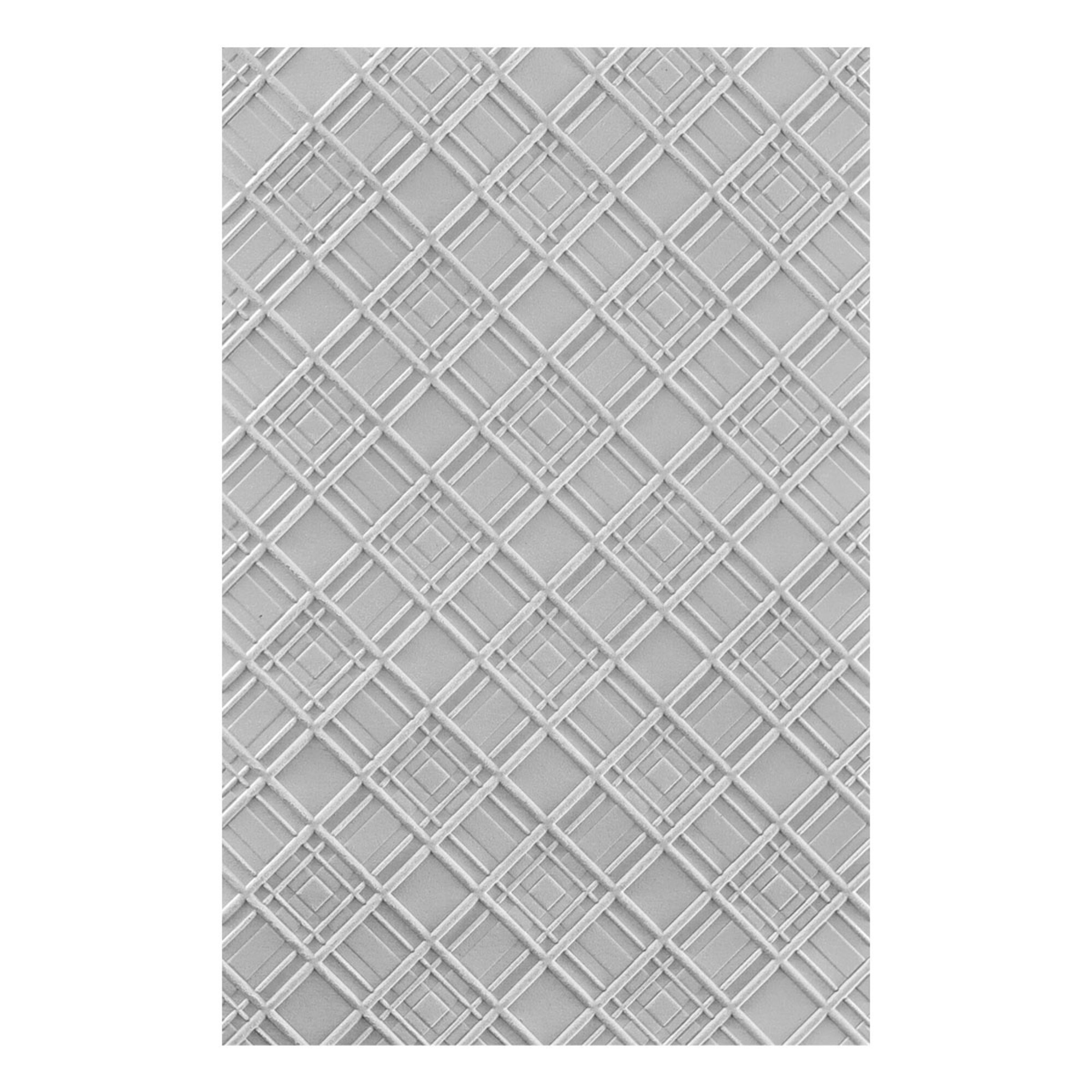 Spellbinders Argyle Plaid 3D Embossing Folder GROSS