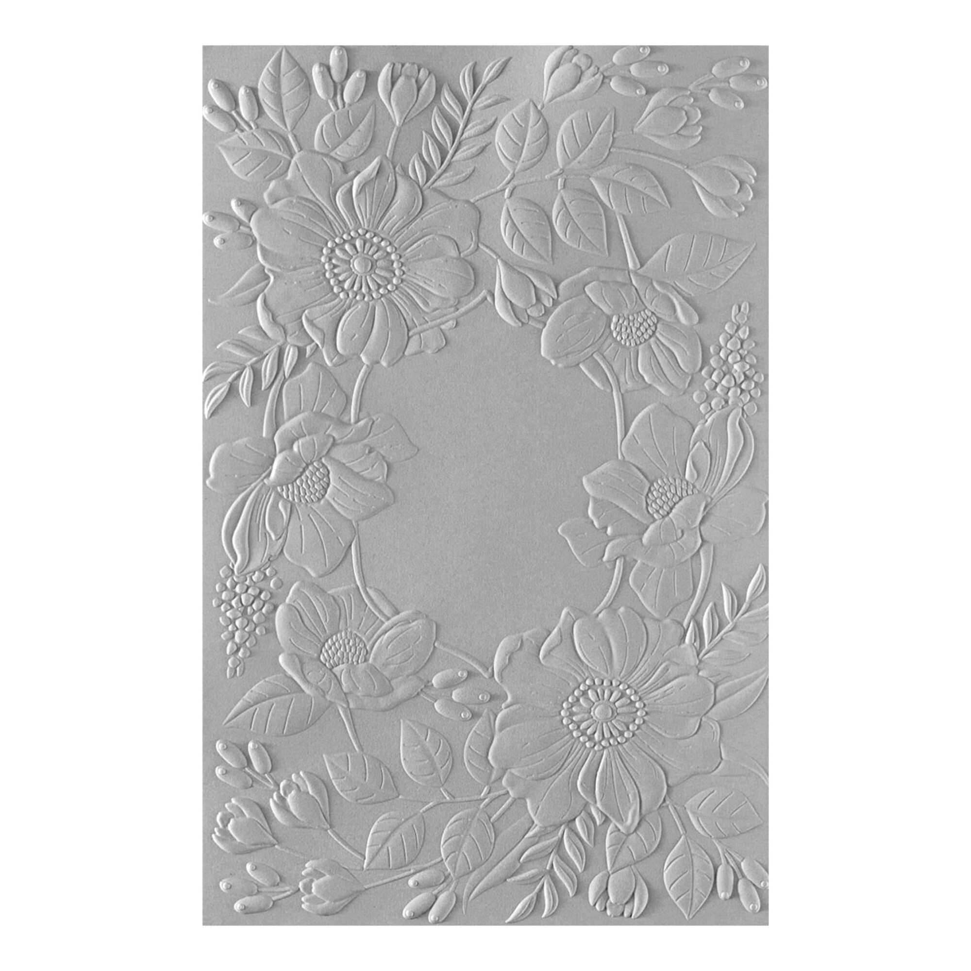 Spellbinders Fresh Picked Floral Frame 3D Embossing Folder GROSS