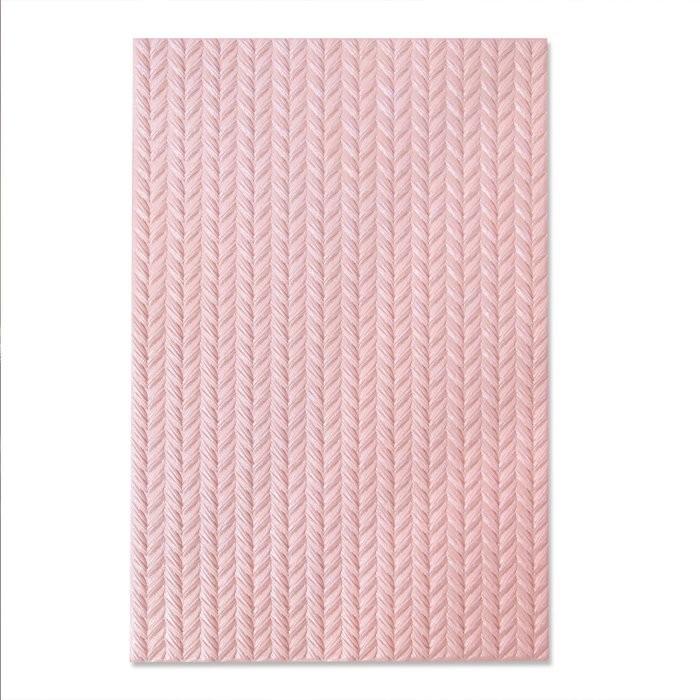 Sizzix 3D Embossing Folder Prägeschablone - Knitted