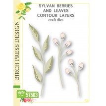 Birch Press Stanzschablone - Sylvan Berries and Leaves Contour Layers
