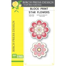 Birch Press Stanzschablone - 57605 Block Print Star Flowers