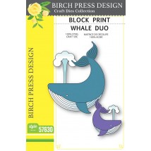 Birch Press Stanzschablone - 57630 Block Print Whale Duo