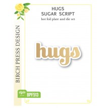 Birch Press Hot Foil Plate - Hugs Sugar Script (inkl. Stanzschablone) Set (inkl. Stanzschablone)