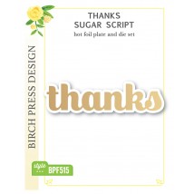 Birch Press Hot Foil Plate - Thanks Sugar Script (inkl. Stanzschablone) Set (inkl. Stanzschablone)