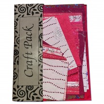 Craft Pack Naturpapier mit Glitter - Rosa