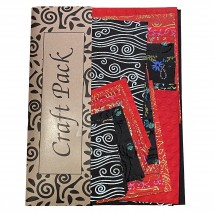 Craft Pack Naturpapier mit Glitter - Rot & Schwarz