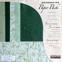 Decorative Paper Pack 12x12 und 8x8 - Grün
