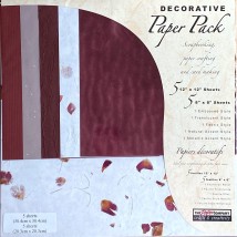 Decorative Paper Pack 12x12 und 8x8 - Rot
