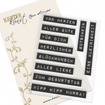 Karten-Kunst Clear Stamp Set - Labelwriter zum Geburtstag