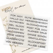 Karten-Kunst Clear Stamps KK-0232 - Textrahmen-Worte