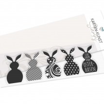 Karten-Kunst Clear Stamps KK-0258 - Osterhasen / Easter Bunnies