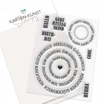 Karten-Kunst Clear Stamps KK-0264 - Kreistexte zum Geburtstag