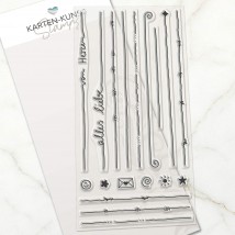 Dekorlinien & Rahmen – Stempelset Karten-Kunst Clear Stamps KK-0281