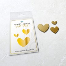 Karten-Kunst Hot Foil Plate kk-HF038 - Coole Herzen Heißfolienprägung Herz Hotfoil Heißprägestempel