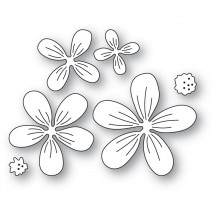 Poppy Stamps Stanzschablone - Petite Blooms Flower Set