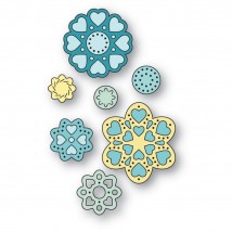 Poppy Stamps Stanzschablone - 2704 Heart Flowers