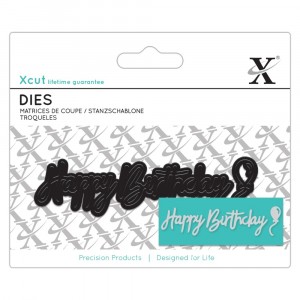 Xcut Mini Sentiment Die Happy Birthday