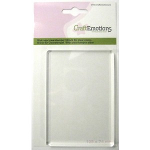 CraftEmotions Acrylblock für Clear Stamps - 7,4 cm x 10,5 cm 