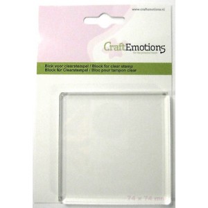 CraftEmotions Acrylblock für Clear Stamps - 7,4 cm x 7,4 cm