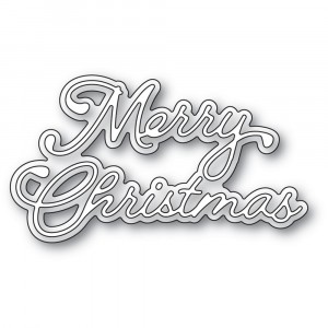 Poppy Stamps Stanzschablone - 2596 Merry Christmas Moonlight Script