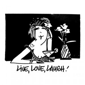 American Art Stamp - Live, Love, Laugh 