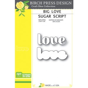 Birch Press Stanzschablone - Big Love Sugar Script