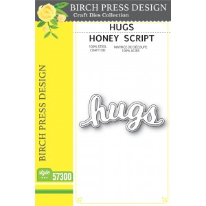 Birch Press Stanzschablone - Hugs Honey Script - 20% RABATT