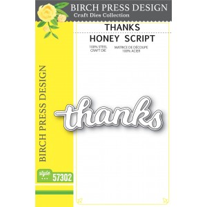 Birch Press Stanzschablone - Thanks Honey Script