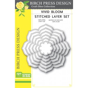 Birch Press Stanzschablone - 57332 Vivid Bloom Stitched Layer Set - 20% RABATT