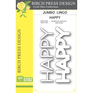 Birch Press Stanzschablone - 57352 Jumbo Lingo Happy