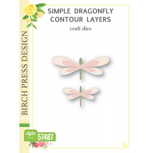 Birch Press Stanzschablone - 57487 Simple Dragonfly Contour Layers