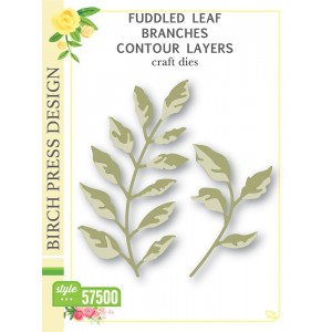 Birch Press Stanzschablone - 57500 Fuddled Leaf Branches Contour Layers 