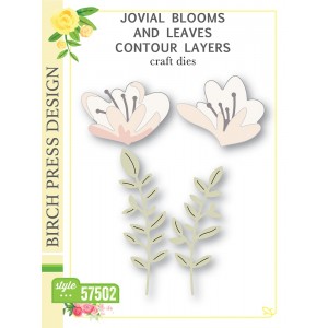 Birch Press Stanzschablone - 57502 Jovial Blooms and Leaves Contour Layers