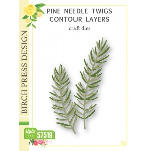 Birch Press Stanzschablone - 57519 Pine Needle Twigs Contour Layers