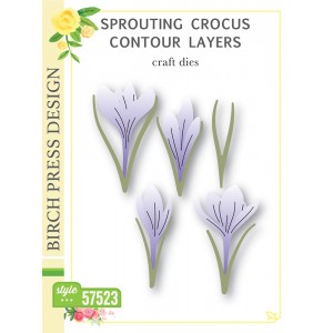 Birch Press Stanzschablone - 57523 Sprouting Crocus Contour Layers