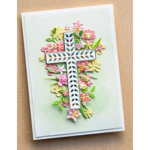 Birch Press Stanzschablone - 57537 Floral Cross Layer Set