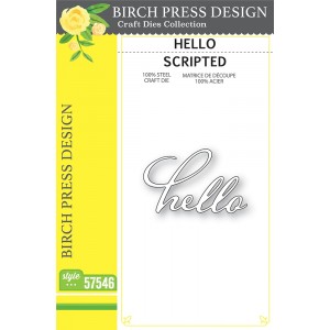 Birch Press Stanzschablone - 57546 Hello Scripted