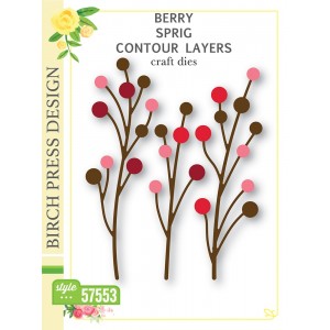 Birch Press Stanzschablone - 57553 Berry Sprig Contour Layers