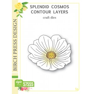 Birch Press Stanzschablone - 57555 Splendid Cosmos Contour Layers