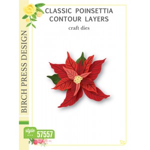 Birch Press Stanzschablone - 57557 Classic Poinsettia Contour Layers