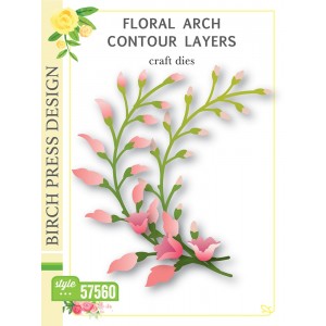 Birch Press Stanzschablone - 57560 Floral Arch Contour Layers