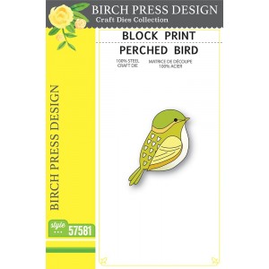 Birch Press Stanzschablone - 57581 Block Print Perched Bird