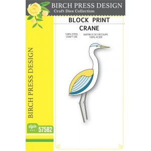 Birch Press Stanzschablone - 57582 Block Print Crane